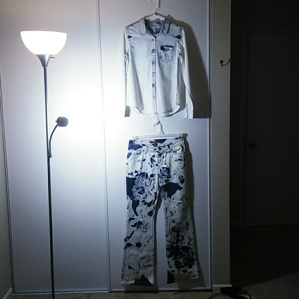 Tie-dye denim set